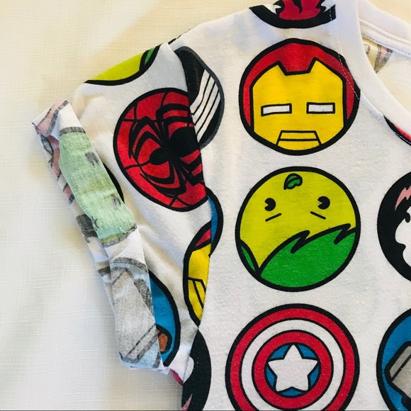 Marvel Women’s White Large Colorful T-Shirt Tee - Picture 2 of 8